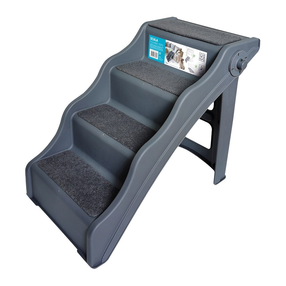 M-Pets Scala 4-Step Foldable Doggie Aid Stairs Max 55Kg