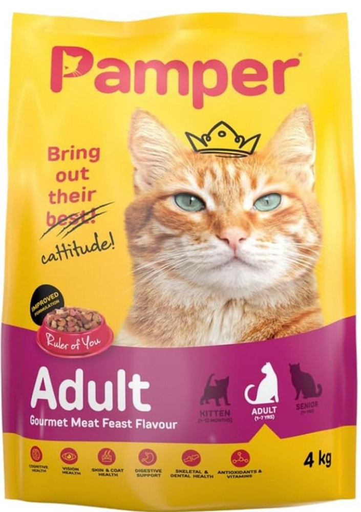 Pamper Adult Gourmet Meat Feast 4Kg