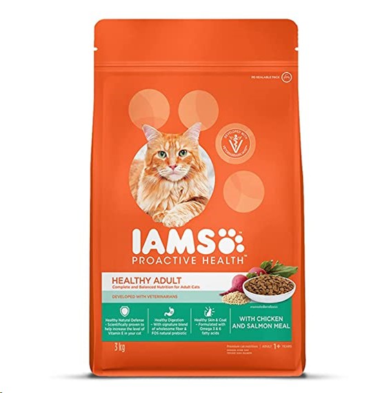 Iams Adult Proactive Health With Chicken & Salmon Meal 3Kg