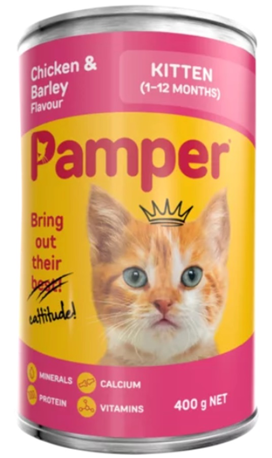 Pamper Kitten Chicken & Barley 400G