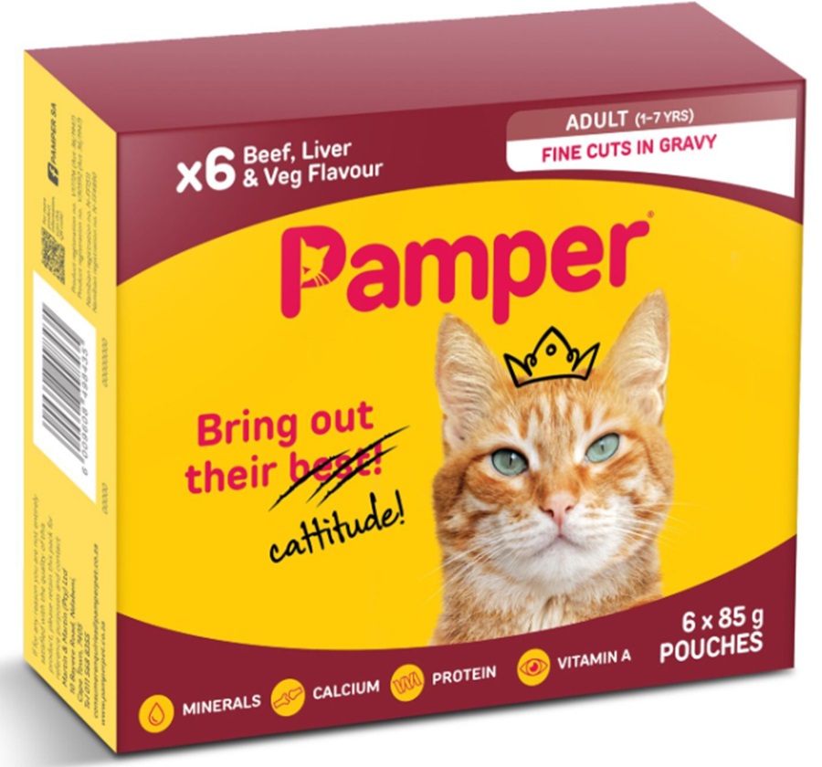 Pamper Adult Beef, Liver & Vegetable 6X85G
