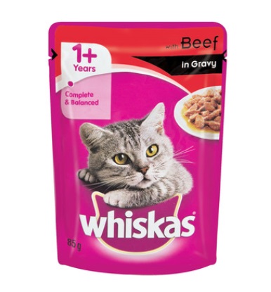 Whiskas Adult Beef In Gravy 85G