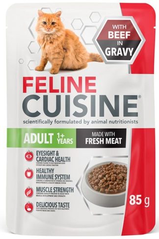 Feline Cuisine Beef In Gravy 85G