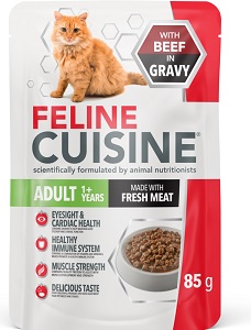 Feline Cuisine Beef In Gravy 12X85G