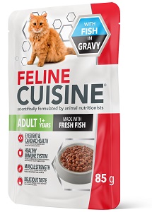 Feline Cuisine Fish In Gravy 85G