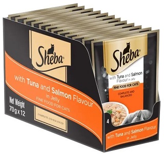 Sheba Tuna & Salmon In Jelly 24X70G