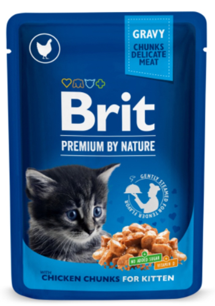Brit Kitten Chicken Chunks In Gravy 100G