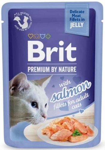 Brit Adult Cat Salmon Fillets In Jelly 85G