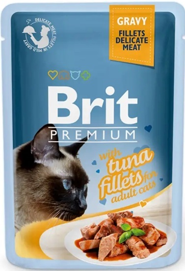 Brit Adult Tuna Meat Fillets In Gravy 85G