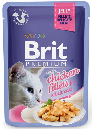 Brit Adult Chicken Meat Fillets In Jelly 85G