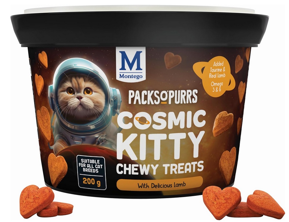 Montego Packs O' Purrs Cosmic Kitten Lamb Chewies 200G