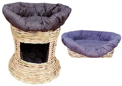Johnathan Beds Wicker Condo Bed Grey Print 65Cmx38Cm