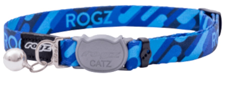 Rogz Fusion Safety Collar Geo Blue 11Mmx20-30Cm