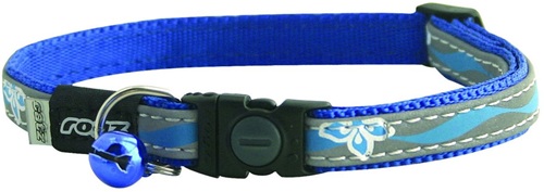 Rogz Nightcat Safelock Floral Blue 11Mmx20-31Cm