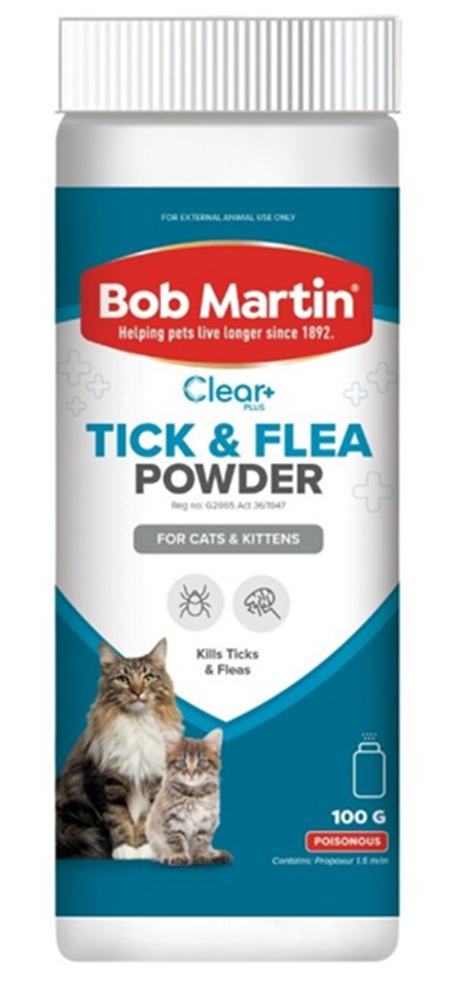 Bob Martin Tick & Flea Powder Adult & Kitten 100G