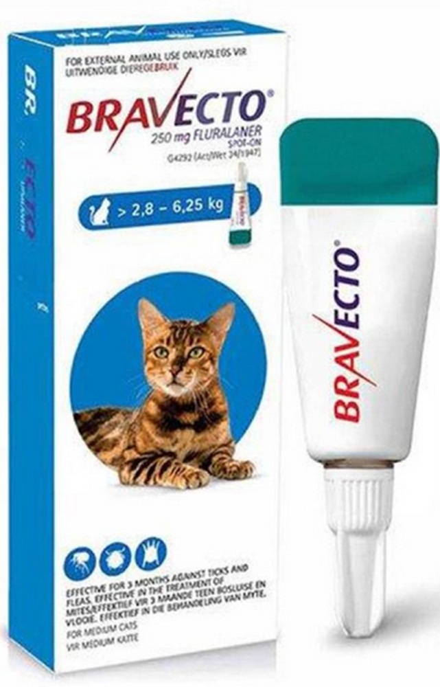 Bravecto Tick & Flea Adult 2.8-6.25Kg Spot-On 1Pk