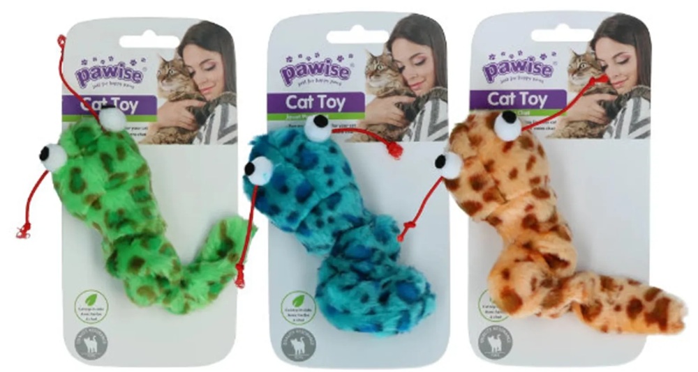 Pawise Wiggle Worm Asstd. 15Cm