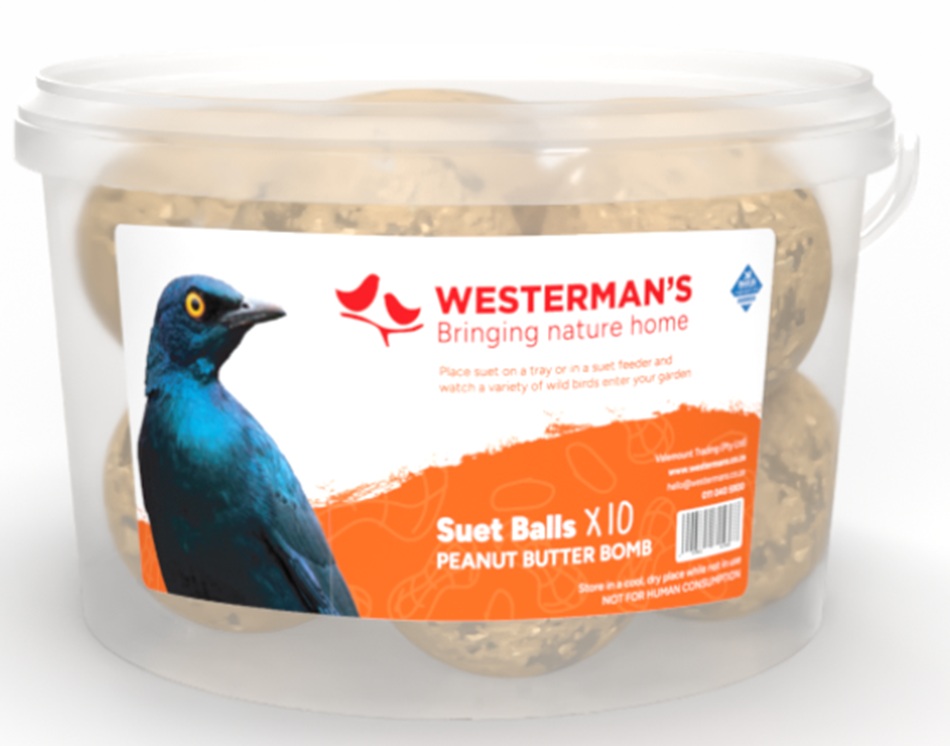 Westerman's Peanut Butter Bombs Suet Ball Tub 10'S