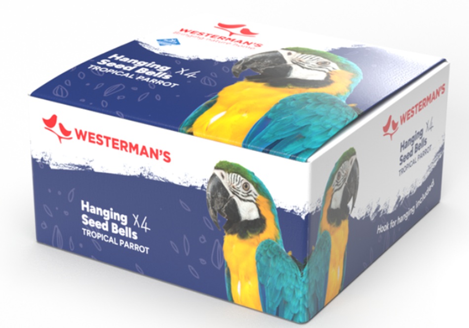 Westerman's Tropical Parrot Mini Seed Bells 4Pk