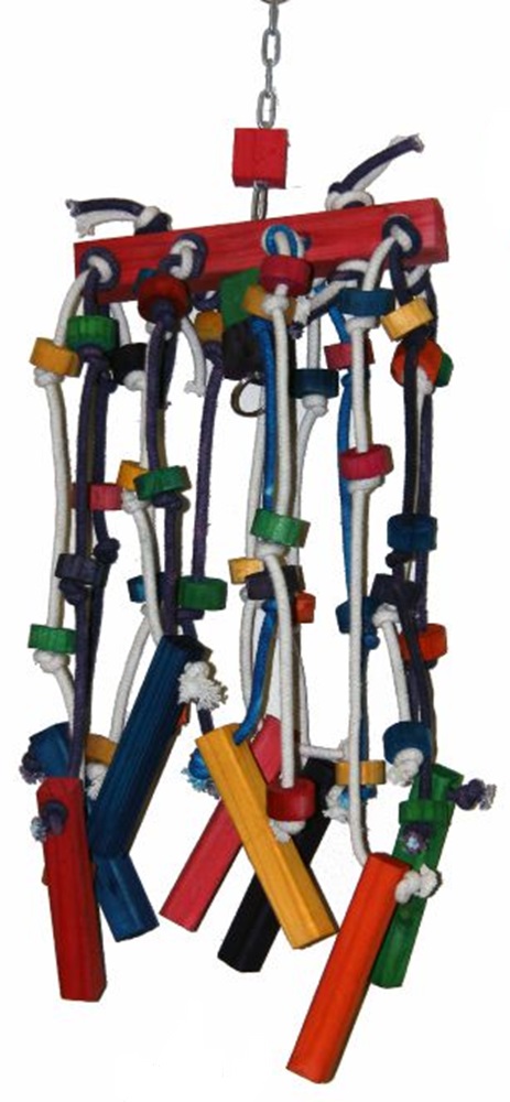 Daro Wood & Rope Dangling Parrot Toy X-Large