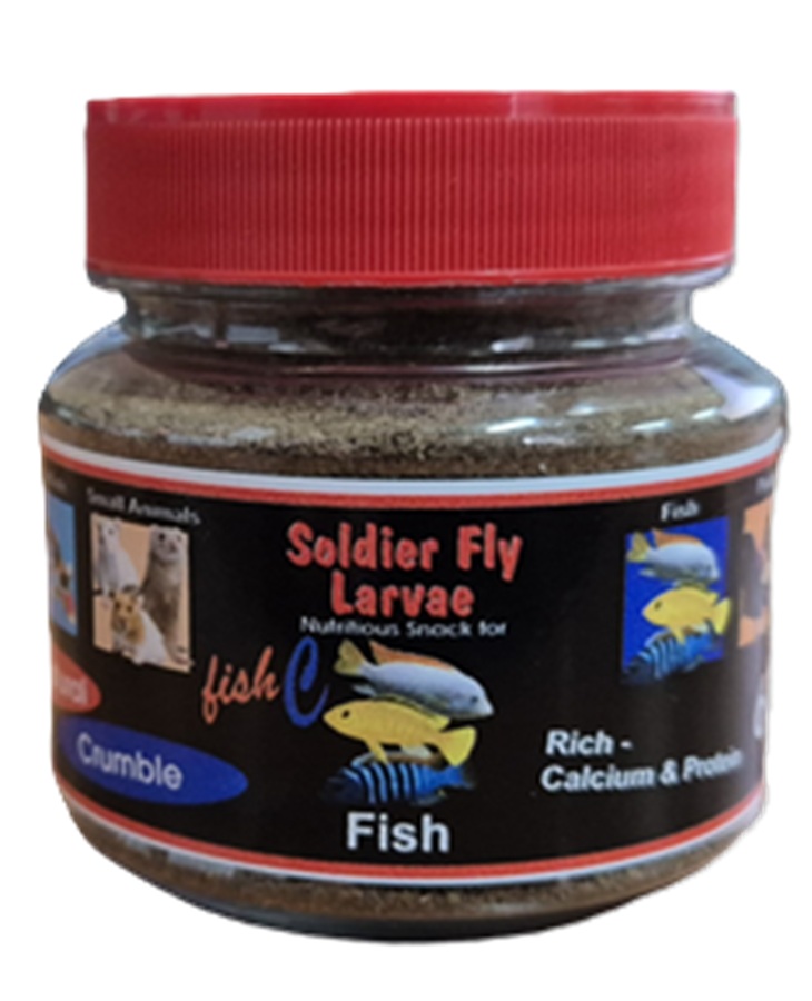 Akwa Soldier Fly Larvae Crumble (Baby & Small Fish) 60G