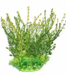 Daro Yellow & Green Shrub Mix Plastic Plant 15Cm