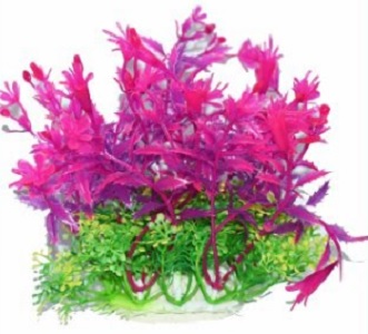 Daro Purple & Green Shrub Mix Plastic Plant 13Cm