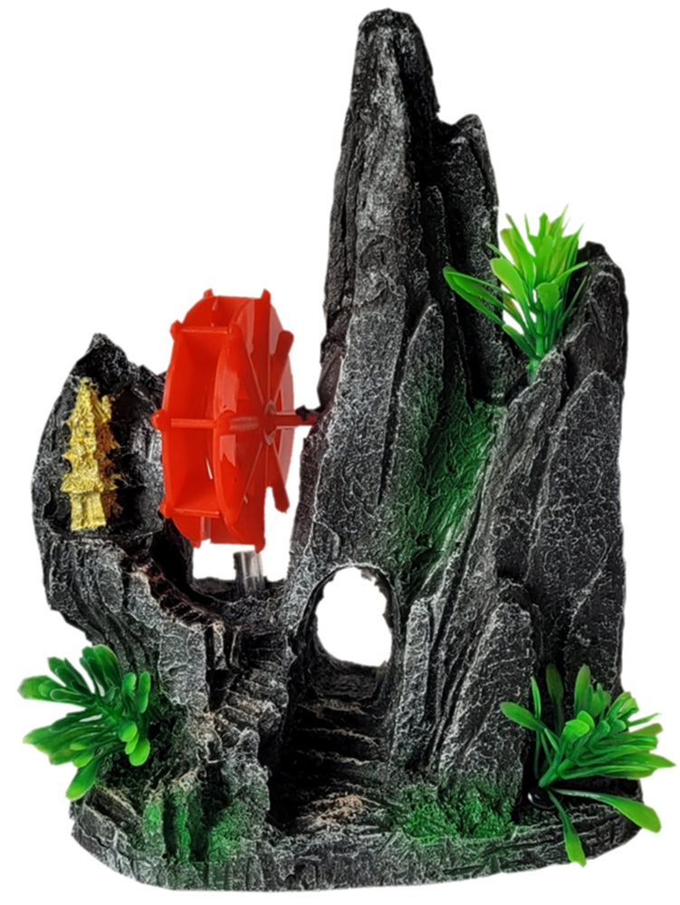 Akwa Aerating Rocks & Water Wheel Ornament Medium