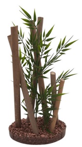 Marltons Bamboo Garden On Black Plastic Base 35Cm