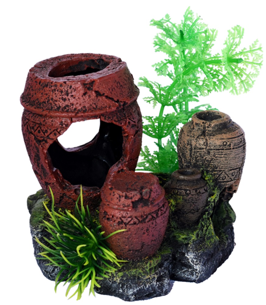Daro Broken Barrel W Plants 10.2 X 7.8X 9.5Cm