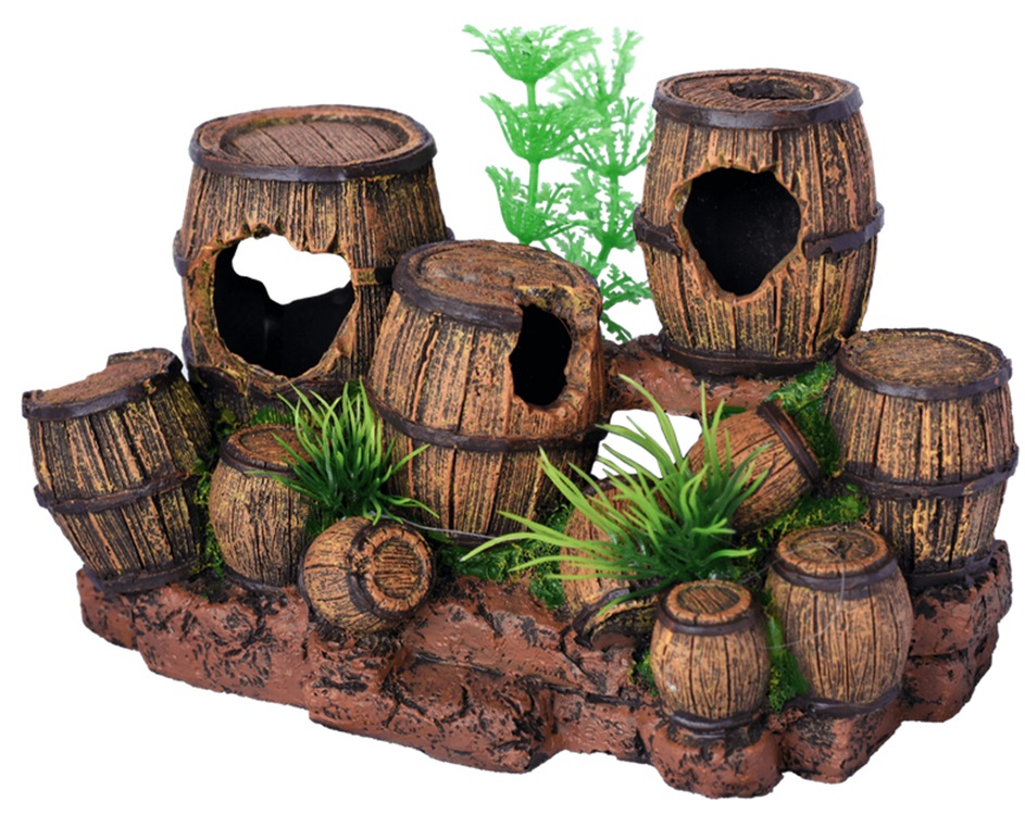 Daro Barrels With Plants 19.5X10X11.8Cm