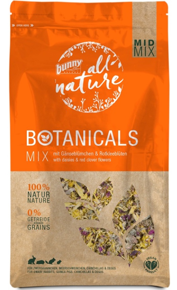 Bunny Nature Botanicals Mid Mix Daisies & Red Clover Flowers 120G
