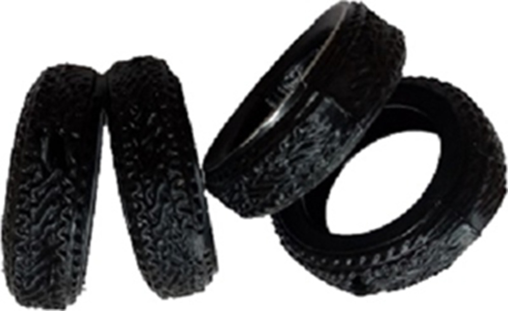 Daro Play Tyres Black Small 4X5Cm 2Pk