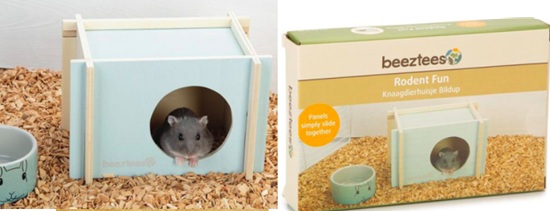 Beezteez Wooden Rodent House Small 17X12X11Cm