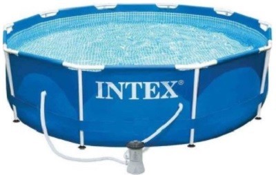 Intex Round Metal-Frame Pool With Pump 365X76Cm