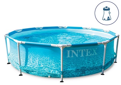 Intex Beachside Round Pool, Pump &Filter 300X76Cm