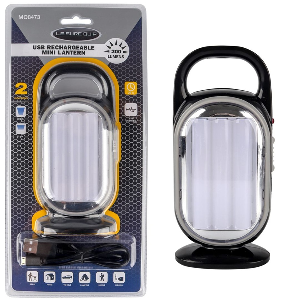 Leisure Quip Mini Lantern Set & Handle Rechargeable Usb 2Pk