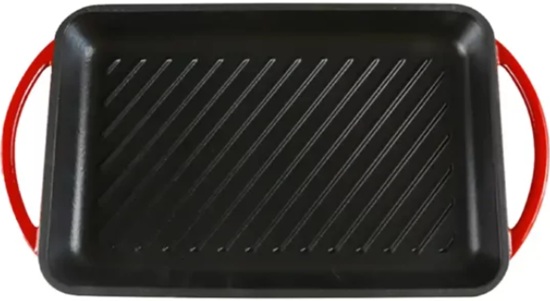 Chef Grill Plate Red 32X21Cm
