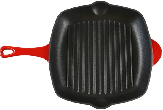 Chef Square Griddle Red 28Cm