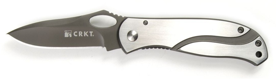 Crkt Pazoda Pocket Knife Plain Grey 66.6Mm