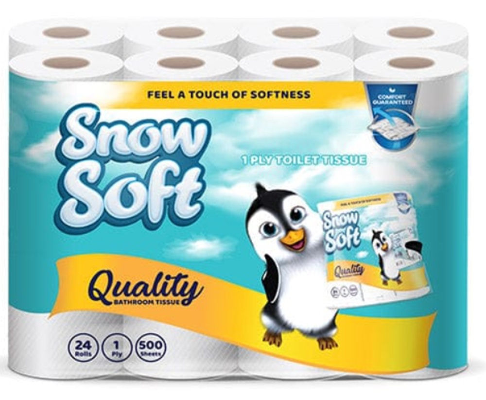 Snowsoft Toilet Paper 1-Ply 24Pk