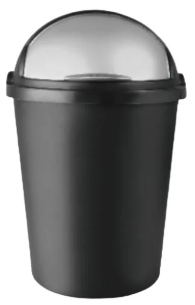 Rand 50Lt Waste Bin Black With Roll Lid