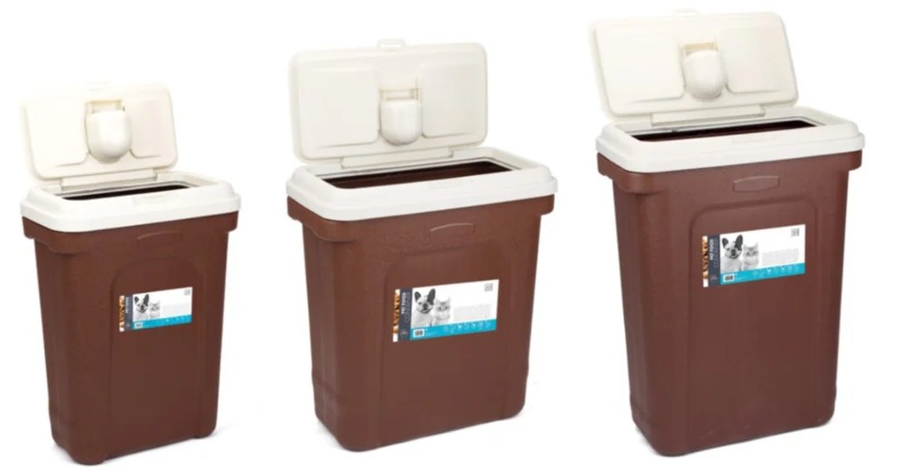 M-Pets Food Storage Container & Scoop Brown 4.5Kg
