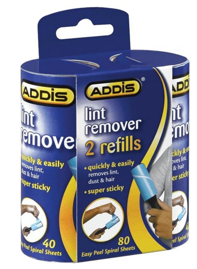 Addis Lint Remover Refill Rolls 2Pk