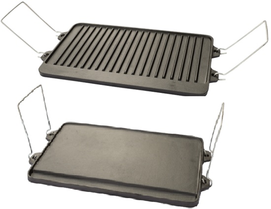 Lk's Braai Reversibile Grill & Pan Cast Iron 40X25Cm