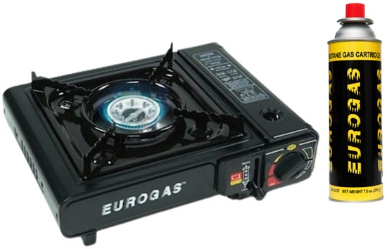 Eurogas Single Plate Canister Stove Set