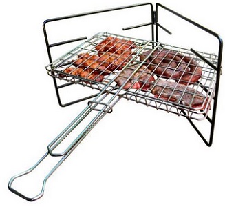 Lk's Braai Mild Steel Hinged Grid Stand 30Cm