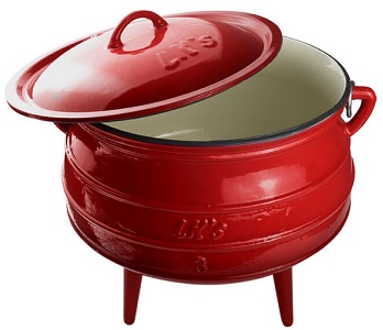 Chef 3-Legged Red Enamel Potjie No.3 7.8L
