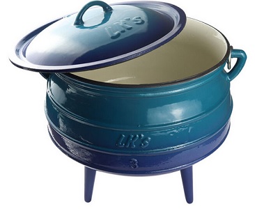 Chef 3-Legged Blue Enamel Potjie No.3 7.8Lt