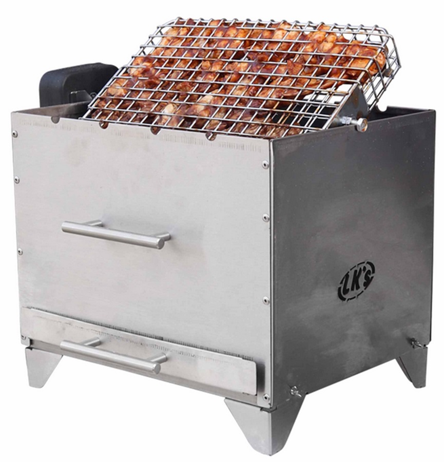 Lk's Braai Rotisserie Charcoal Braai 430 Stainless Steel